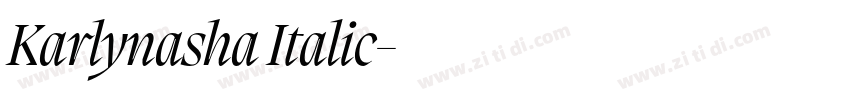 Karlynasha Italic字体转换